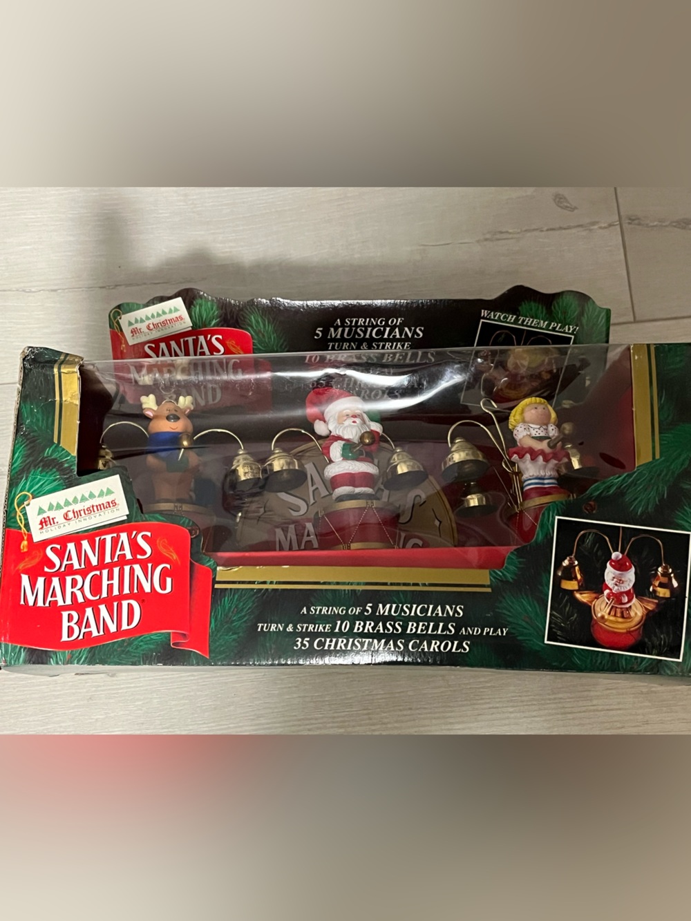 Mr. Christmas Santa's Marching Band Musical Ornament String - Red Accents